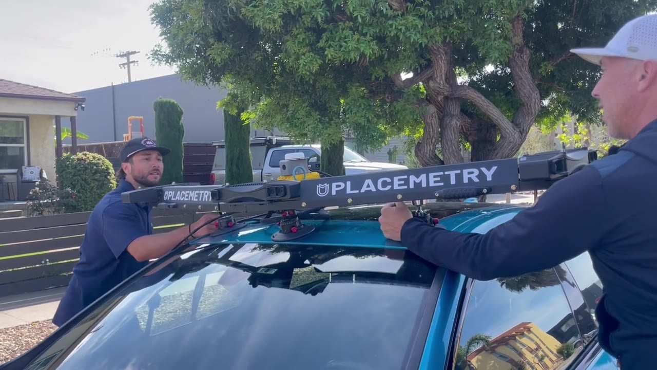 The Placemetry mobile rig mounted on a survey car